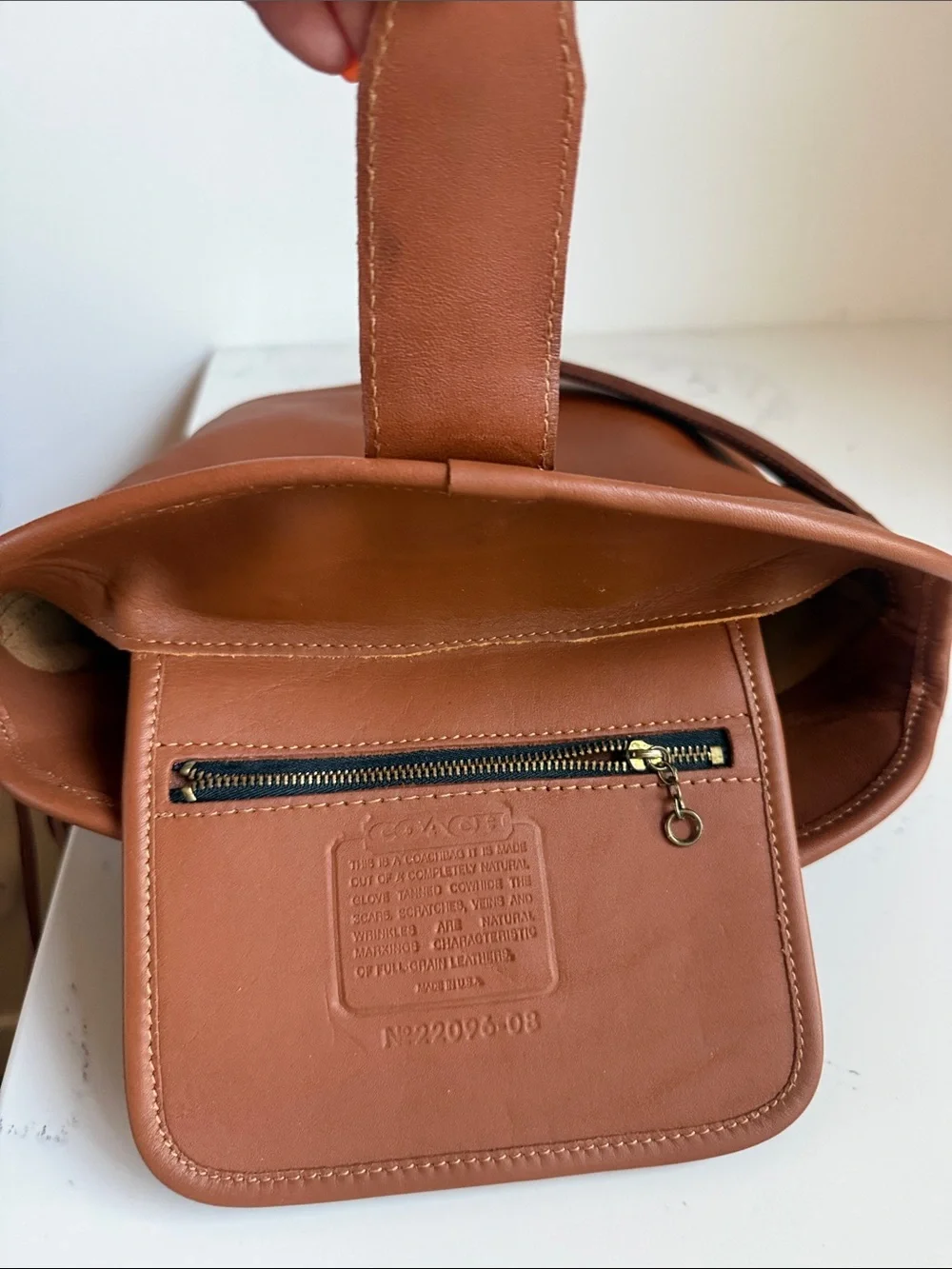 Vintage Coach Nottingham Brown Leather Binocular Crossbody Bag